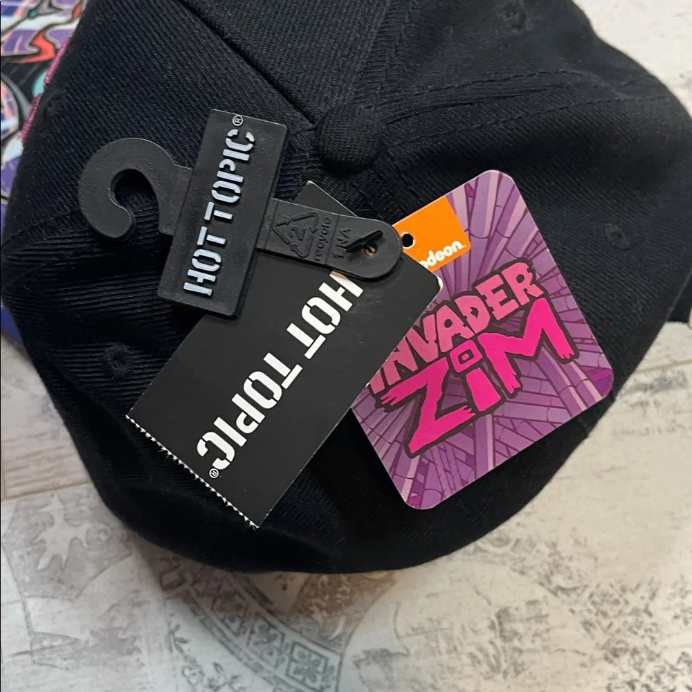 Hot Topic Invader Zim Gir With Hotdog Flat Brim Hat